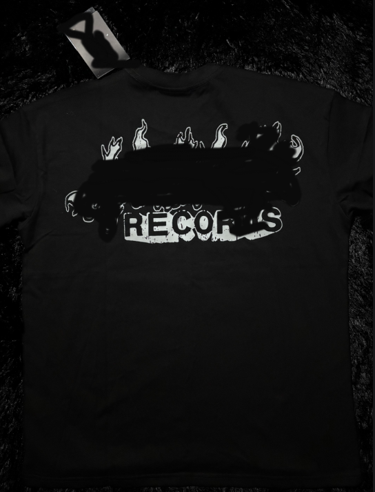 BLACK FLAME GRAPHIC TEE
