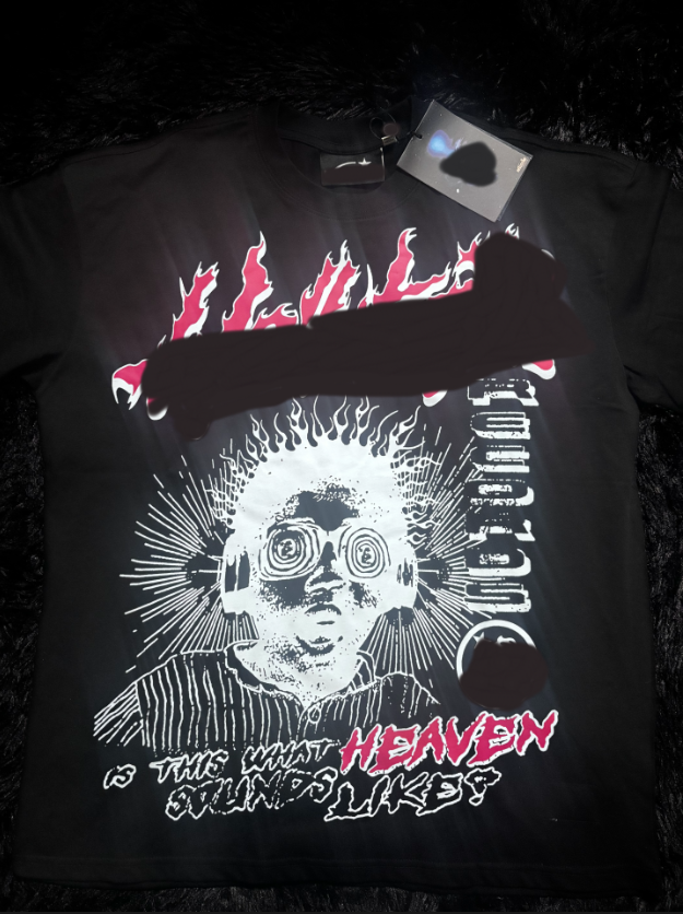 BLACK FLAME GRAPHIC TEE