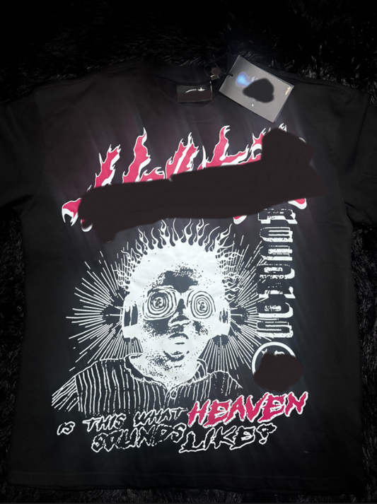 BLACK FLAME GRAPHIC TEE